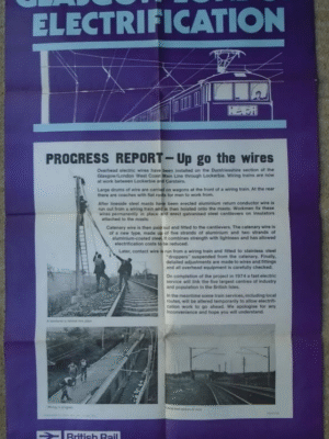 D/R Framed Poster! Glasgow - London Electrification Progress Report