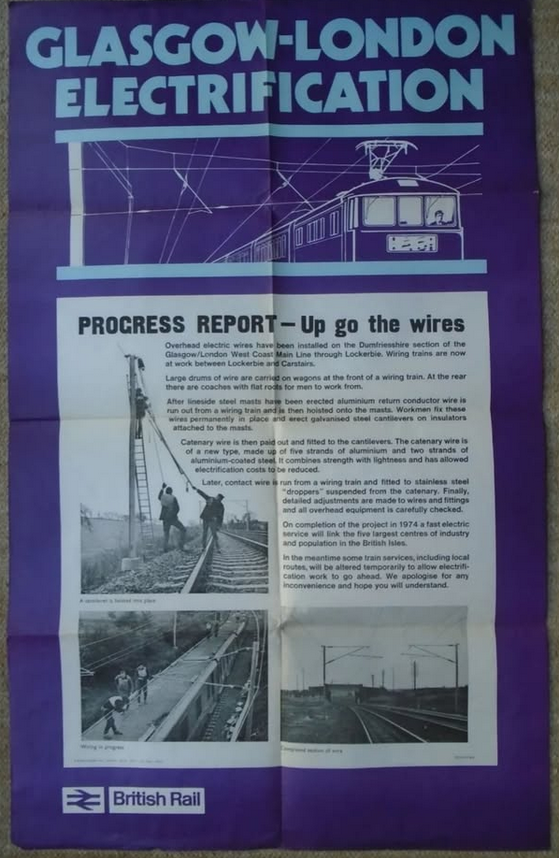 D/R Framed Poster! Glasgow - London Electrification Progress Report